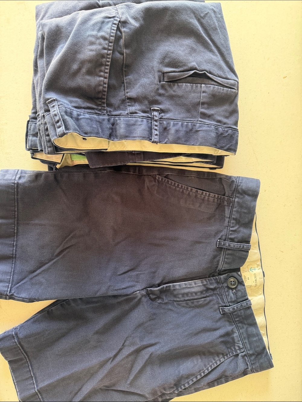4 pairs -Crewcuts Navy Blue Kids chino Shorts